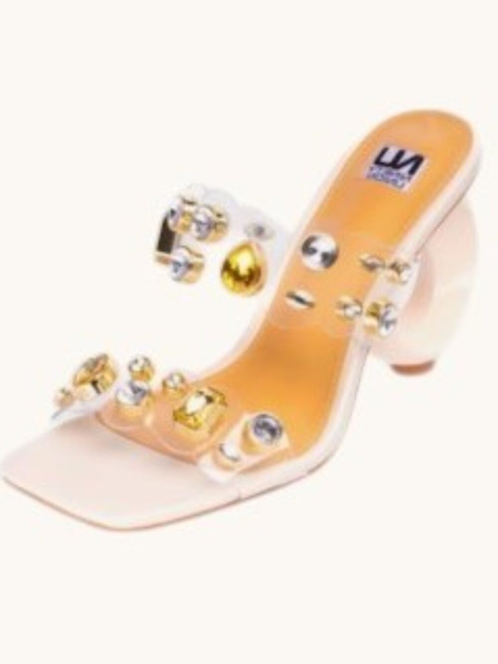Ninety Union Joyful Embellished Ivory Sandals Size 7
